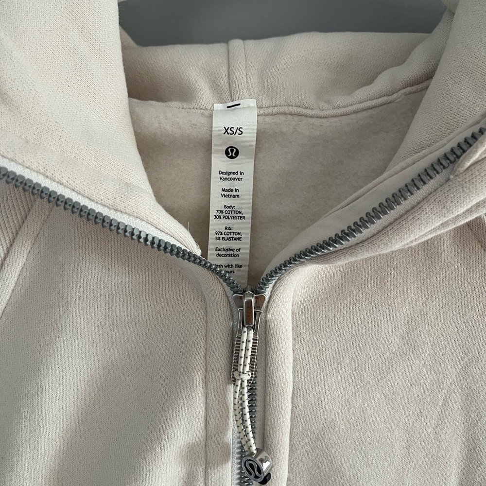 LULULEMON Scuba Oversized Half-Zip Hoodie in White Opal - Picture 4 of 6